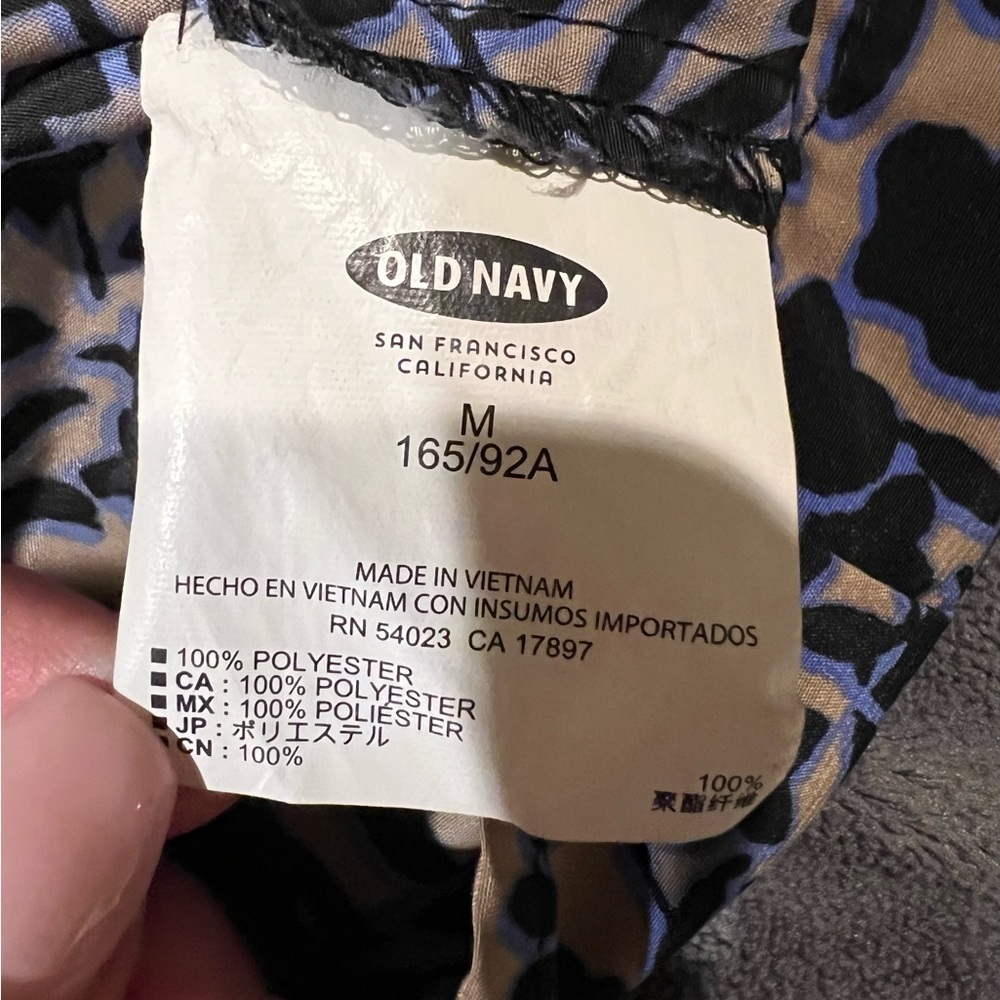 Old Navy Women’s Floral Dress Long Sleeve Purple Black Size medium - Picture 6 of 6